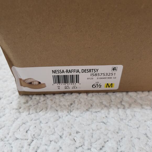 NEW ZODIAC Women's Nessa Raffia Wedge Slides Desert Size 6.5 M - Picture 9 of 9